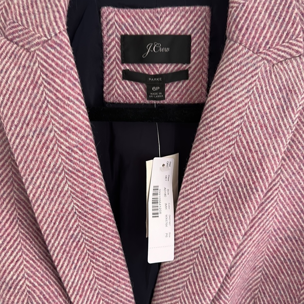 Parke blazer in purple herringbone English wool - Picture 2 of 4